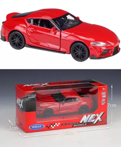 WELLY 1:36 diecast sports car toy, red coupe in display box
