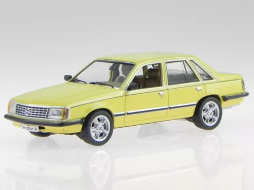 Yellow Opel Senator A diecast model car, 1:43 scale, Schuco