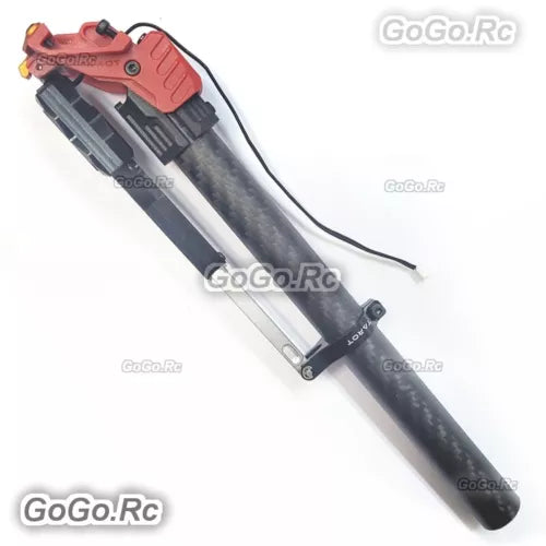 RC drone electric foldable landing gear strut with wiring and orange arm