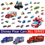 Disney Pixar Cars diecast model car toy, red and blue race car with details