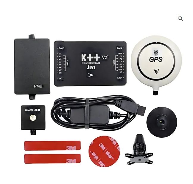 Drone GPS flight controller kit with radar module, GPS puck, cables and mounts