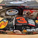 NASCAR diecast race car with #3 Austin Dillon signature, front view, red and black