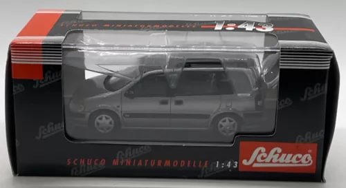 1:43 Schuco Opel Sintra diecast model van in box, gray with orange accents