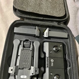 Drone carrying case with controller and prop mount parts