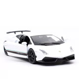 White Lamborghini Gallardo diecast model car toy with front 3/4 view