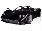 PAGANI ZONDA F 1/18 diecast sports car model, black front three-quarter view