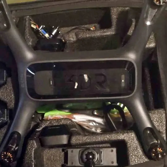 Drone accessory case insert with controller and phone-sized screen