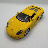 Kinsmart Porsche Carrera GT Diecast Model Car Toy Yellow, Back Wheels Don_?¨¦t Spin Toy