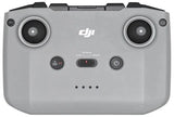 DJI drone remote controller in gray with dual control sticks and buttons