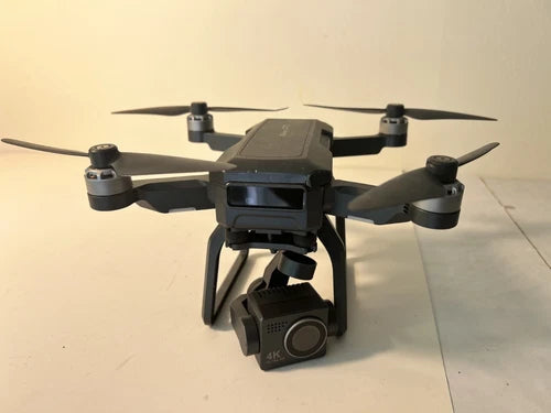 Quadcopter drone with 3-axis gimbal camera and four folding propellers