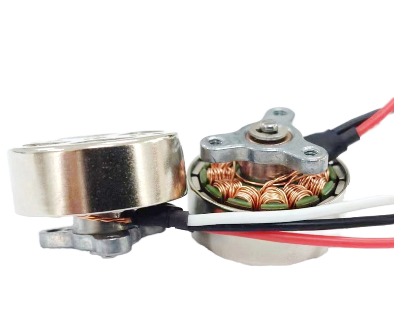 Brushless DC electric motor with copper windings and red/black wires