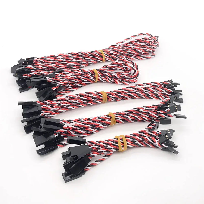 YSIDO 10pcs RC Servo Extension Cord Cable Wire Lead JR 100mm/150mm/200mm/300mm/500mm Car RC Helicopter Arplane Fixed-Wing Drone Drone