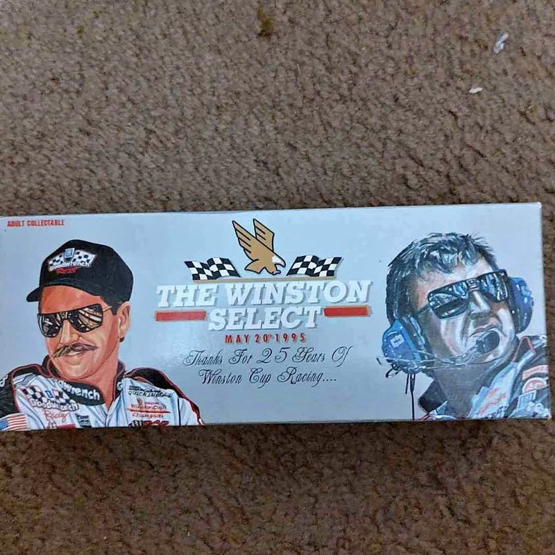 Dale E. diecast display box with racing artwork