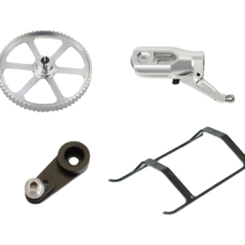 Aluminum drone accessory set with spur gear wheel and rocker arm hardware