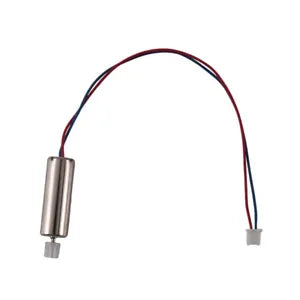 RC drone motor with red and black wires and white connector plug