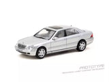 Tarmac Works 1:64 S-Class Brilliant Silver Diecast Model Car Toy