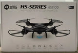 Black RC drone with 1080P HD camera and four rotors