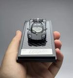 LCD 1:64 Black Carbon Utopia Racing Sports Coupe Model Diecast Metal Car New Parts