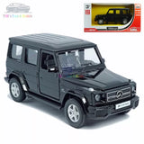 Mercedes-Benz G63 AMG diecast SUV model toy, dark gray, front grille and logo