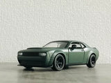 DODGE CHALLENGER SRT DEMON RARE MATTE GREEN 1/36 DIECAST MODEL HTF VEHICLE GIFT Toy