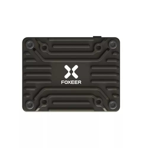 FOXEER VTX module with mounting holes, rectangular black housing