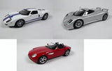 Set of 3 Sport Model Cars Ford GT40 BMW Z8 Pagani Zonda 1:43 Diecast LEF2 Parts