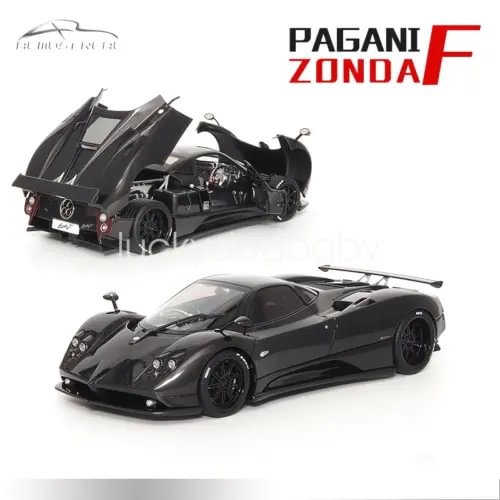 Black Pagani Zonda F diecast model car toy with open doors