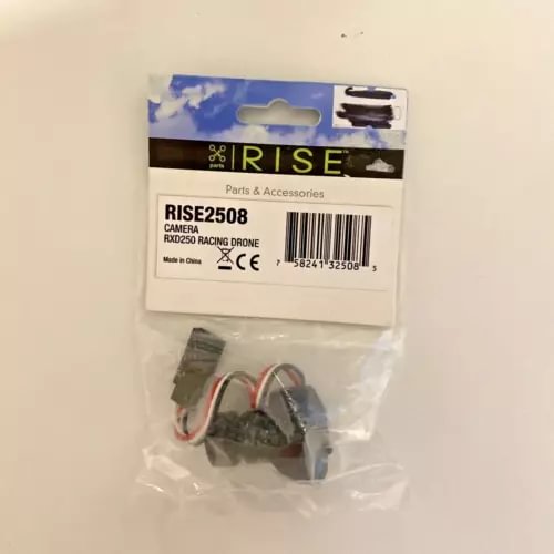 RISE RXD250 racing drone camera accessory parts in sealed package