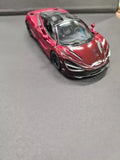McLaren 720S Cherry Red Kinsmart Toy Model 1/36 Scale Diecast Car Open Doors New Toy