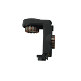 Gimbal roll arm motor unit for drone, dark plastic bracket with metal contacts
