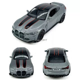 1:36 2023 BMW M4 CSL Model Car Diecast Toy Vehicle Boys Toys Kids Gifts Gray Toy