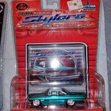 Pro Rodz diecast car in blister pack, teal classic car