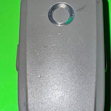 Battery pack connector end, gray plastic housing with circular port
