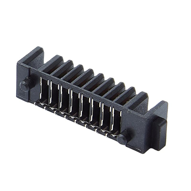 ZWG 8-pin female battery connector socket strip, black plastic housing