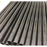 3K carbon fiber hollow tubes, parallel rods with woven pattern