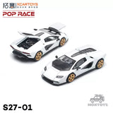 Xcartoys x POP RACE 1:64 Lambo LPI800-4 White Diecast Model Car Toy