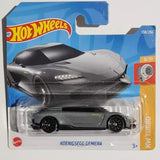 Hot Wheels 2022 Koenigsegg Gemera Grey. 1:64 diecast modeling. HW Turbo  Parts