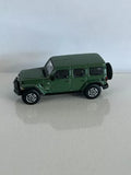 JKM Jeep Wrangler Sahara 2019 Model Car Diecast 1:64 Scale Military GREEN NEW Toy