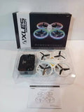 Kids quadcopter drone kit with controller, 4 propellers, and instruction manual, open box