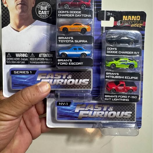 Fast & Furious Series 1 mini diecast car set in blister package