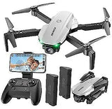 X800 Drone with Camera for Adults Kids, 1080P FPV Foldable Quadcopter White