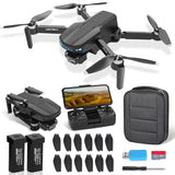 RC quadcopter with 3-axis camera gimbal, controller, batteries and carrying case