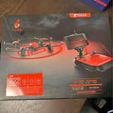 Quadcopter drone packaging box with X22 and controller illustration