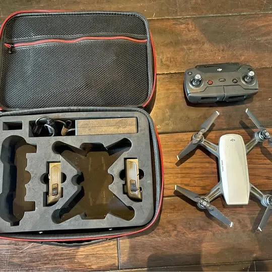 DJI Spark drone bundle hard case with remote controller and folding quadcopter