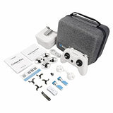 Mini FPV drone kit with gray carrying case, controller, and multiple accessories