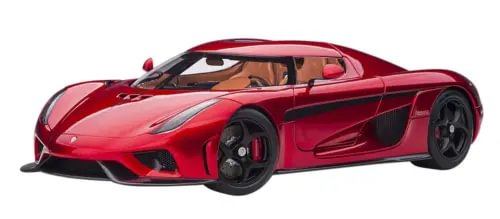AUTOart 1/18 Koenigsegg Regera diecast model car in candy red, front 3/4 view