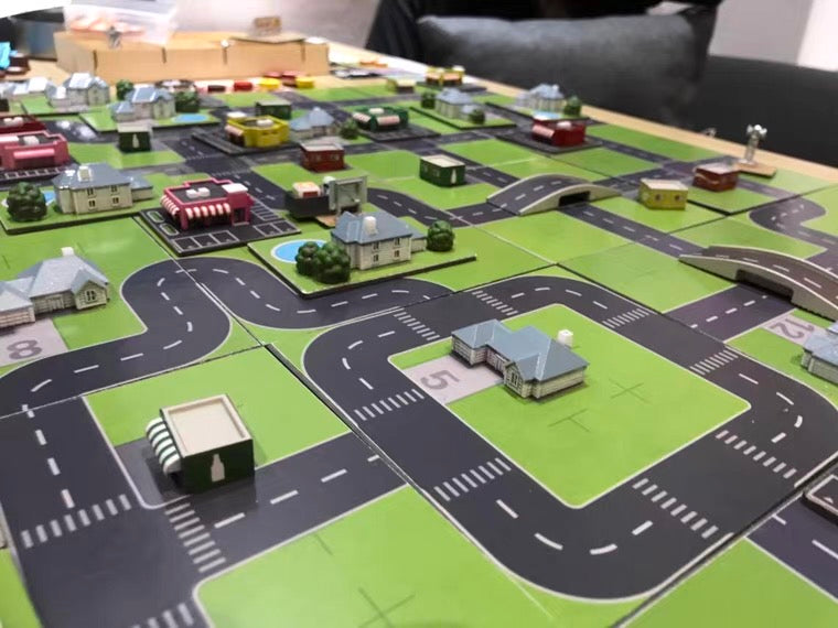 Food Chain Magnate Board Game American Street 3D Model Street Painted