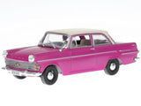 Opel Rekord P2 1961 pink diecast model car ABADD113 in acrylic show case Hachett Parts