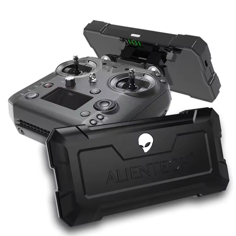 Black AlienTech antenna range extender accessory with control module and mount