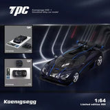 Blue 1:64 scale diecast model car with detailed body and wheels